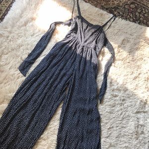 Abercrombie & Fitch navy Tie back jumpsuit